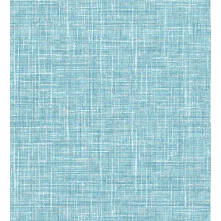 Papel pintado liso imitación lino color intenso celeste - Airam Linen 682153