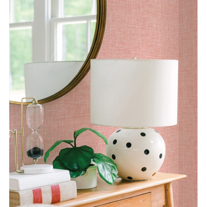 Papel pintado liso imitación lino color intenso  rosa - Airam Linen 682156