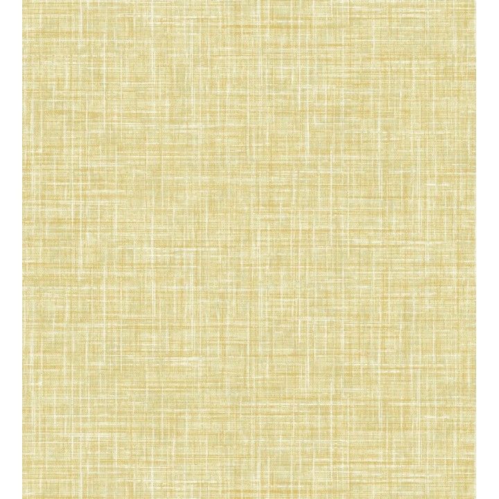 Papel pintado liso imitación lino color intenso amarillo mostaza - Airam Linen 682157