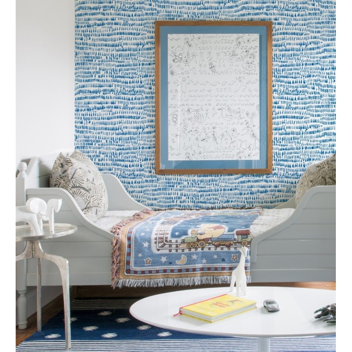 Papel pintado abstracto azul estilo étnico - Happy April 682158