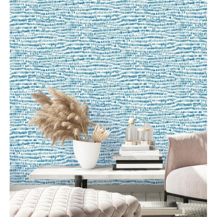 Papel pintado abstracto azul estilo étnico - Happy April 682158