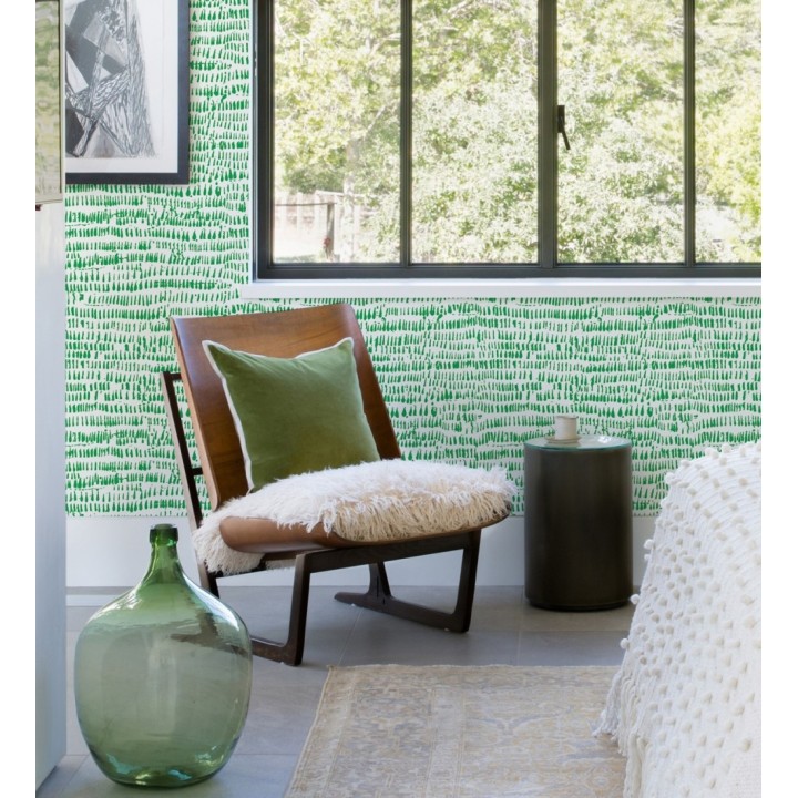 Papel pintado abstracto verde estilo étnico - Happy April 682159