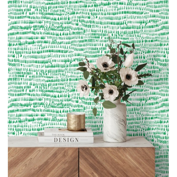 Papel pintado abstracto verde estilo étnico - Happy April 682159