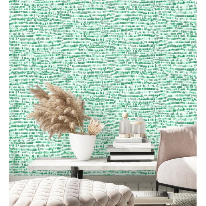 Papel pintado abstracto verde estilo étnico - Happy April 682159