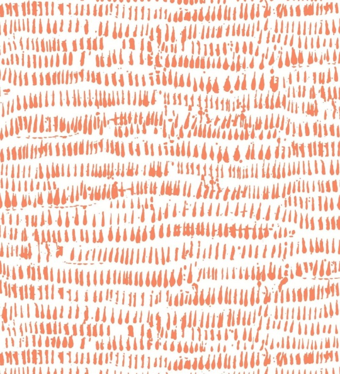 Papel pintado abstracto rojo coral estilo étnico - Happy April 682160