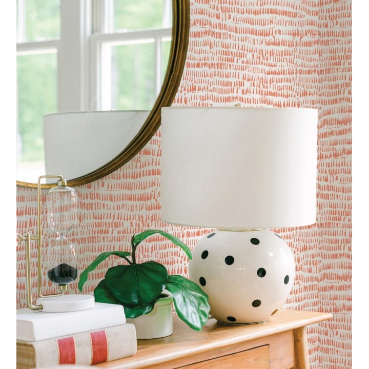 Papel pintado abstracto rojo coral estilo étnico - Happy April 682160