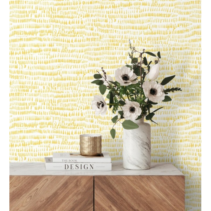 Papel pintado abstracto amarillo estilo étnico - Happy April 682161