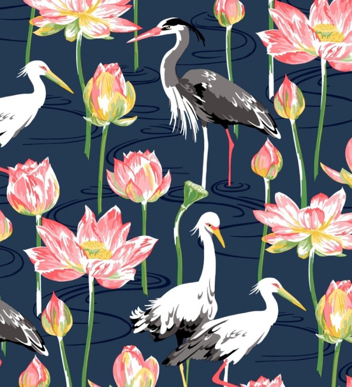 Papel pintado de pájaros y garzas reales en estanque japonés - Herons Royal 682162