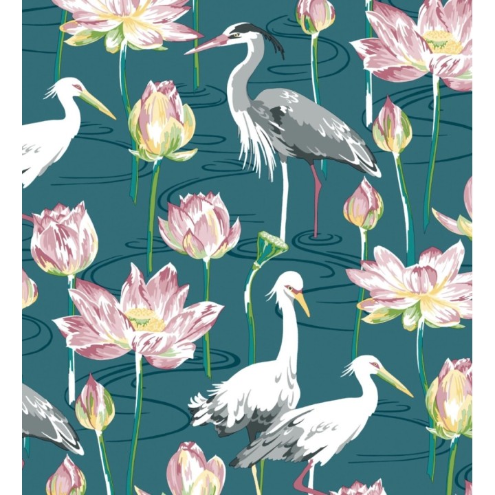 Papel pintado de pájaros y garzas reales en estanque japonés - Herons Royal 682164