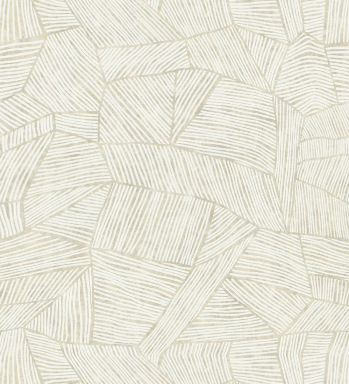 Papel pintado con diseño textil africano para paredes color beige - Catava 682282