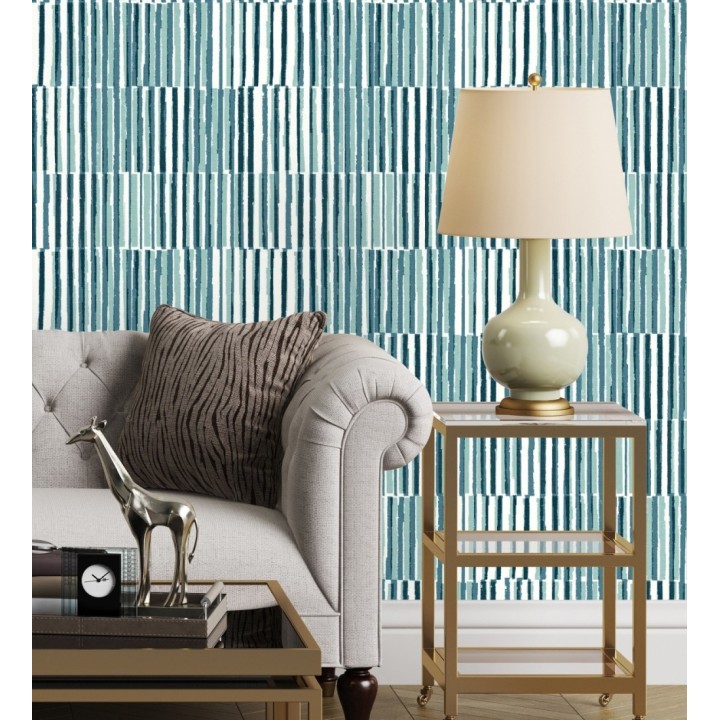 Papel pintado de líneas con colores difuminados azules - Zaji 682296