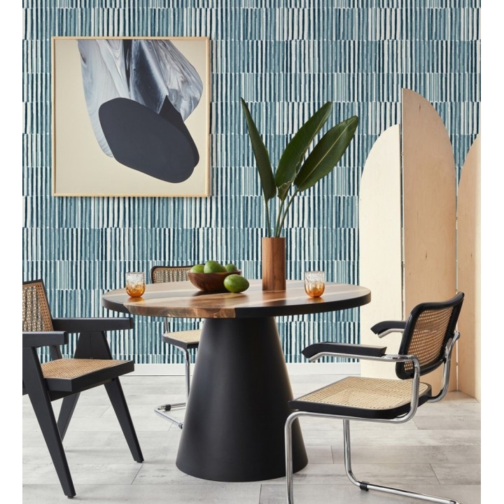 Papel pintado de líneas con colores difuminados azules - Zaji 682296