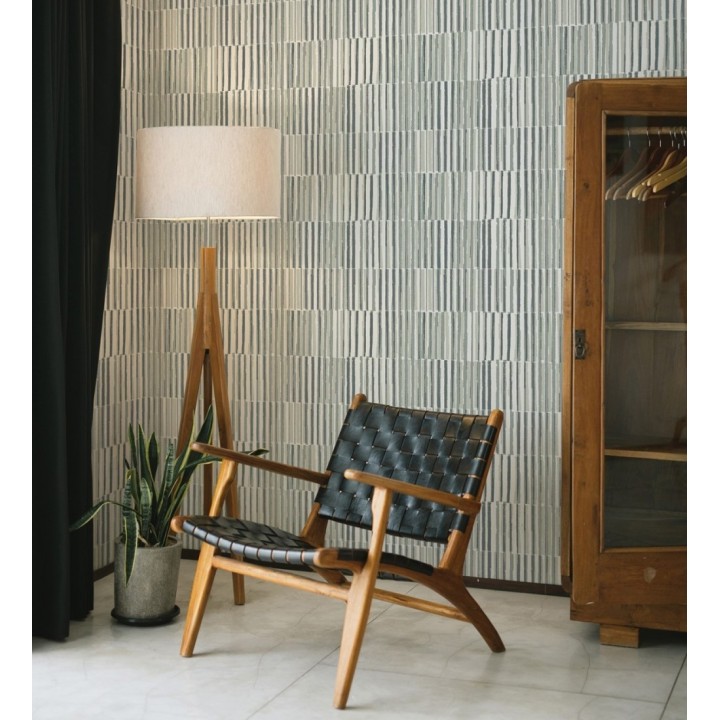 Papel pintado de líneas con colores difuminados verde - Zaji 682297