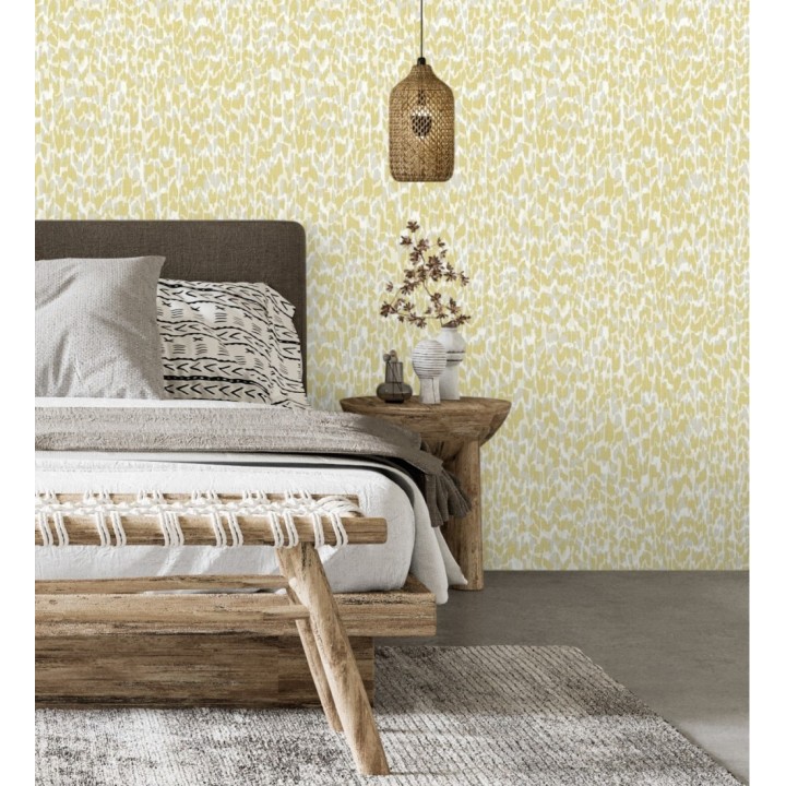 Papel pintado animals print artístico color amarillo - Taole 682311