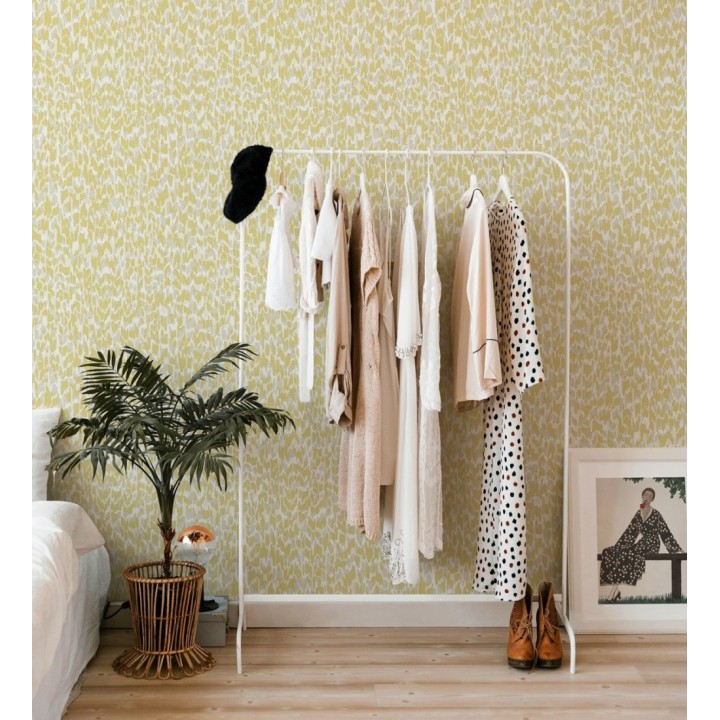 Papel pintado animals print artístico color amarillo - Taole 682311