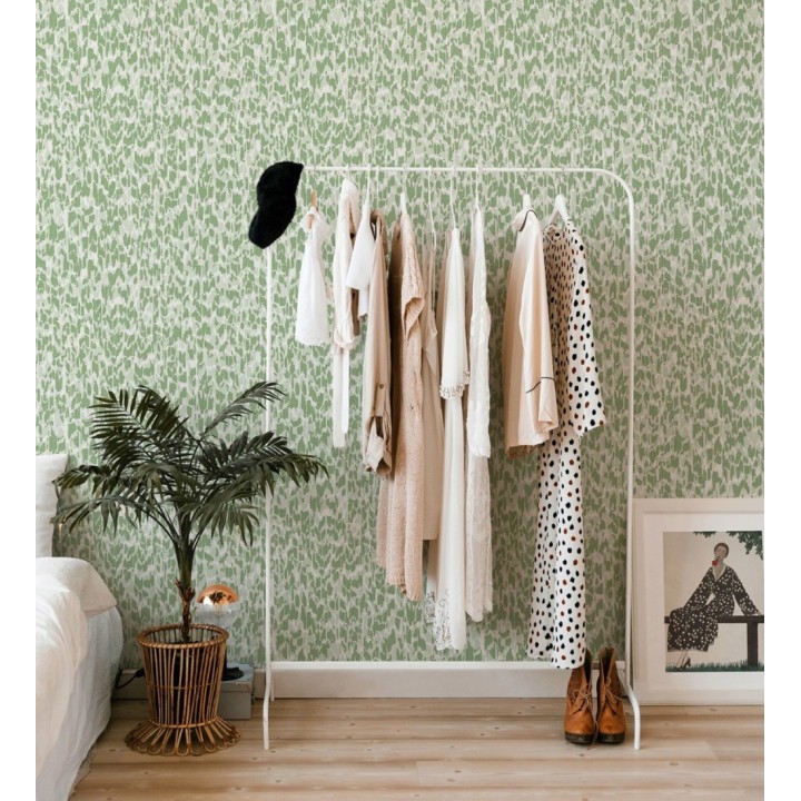 Papel pintado animals print artístico color verde - Taole 682312