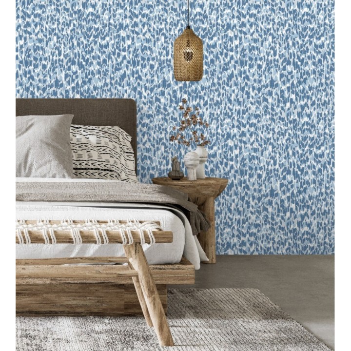 Papel pintado animals print artístico color azul - Taole 682313