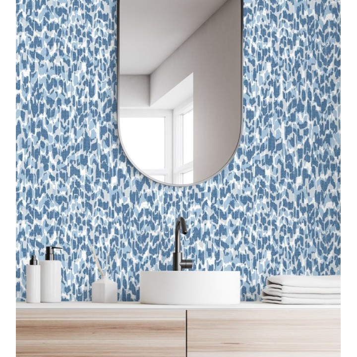 Papel pintado animals print artístico color azul - Taole 682313