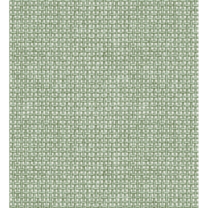 Papel pintado rafia imitación fibras de mimbre natural verde con textura - Pita Fibers 682320