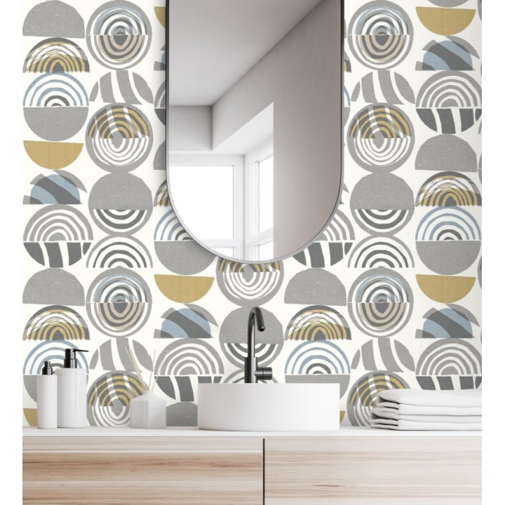 Papel pintado geométrico estilo africano - Mekele 682325