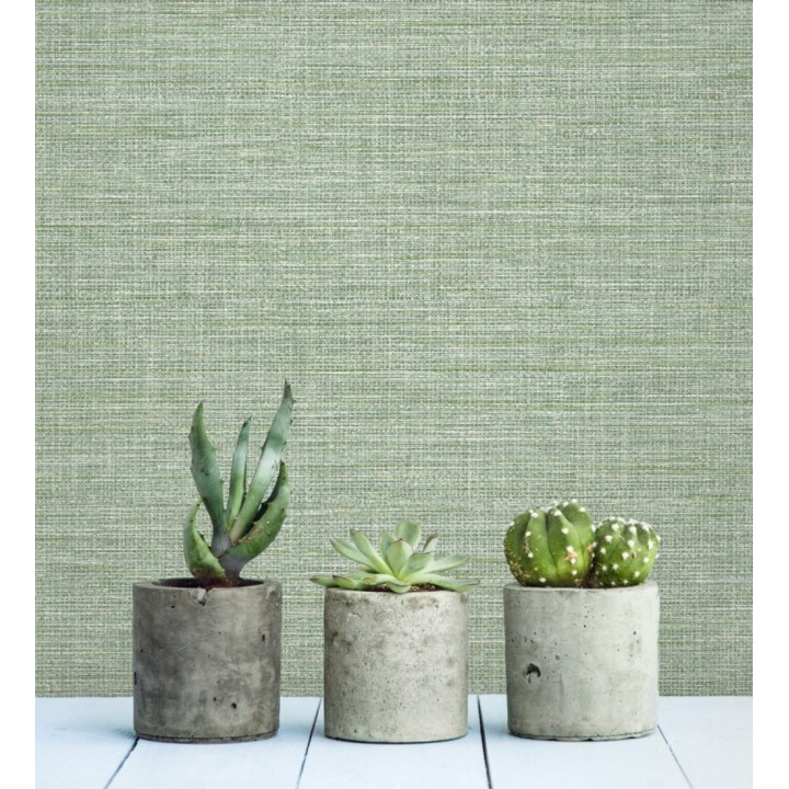 Papel pintado efecto fibra vegetal tejida y teñida con textura - Soho Fabric 682339