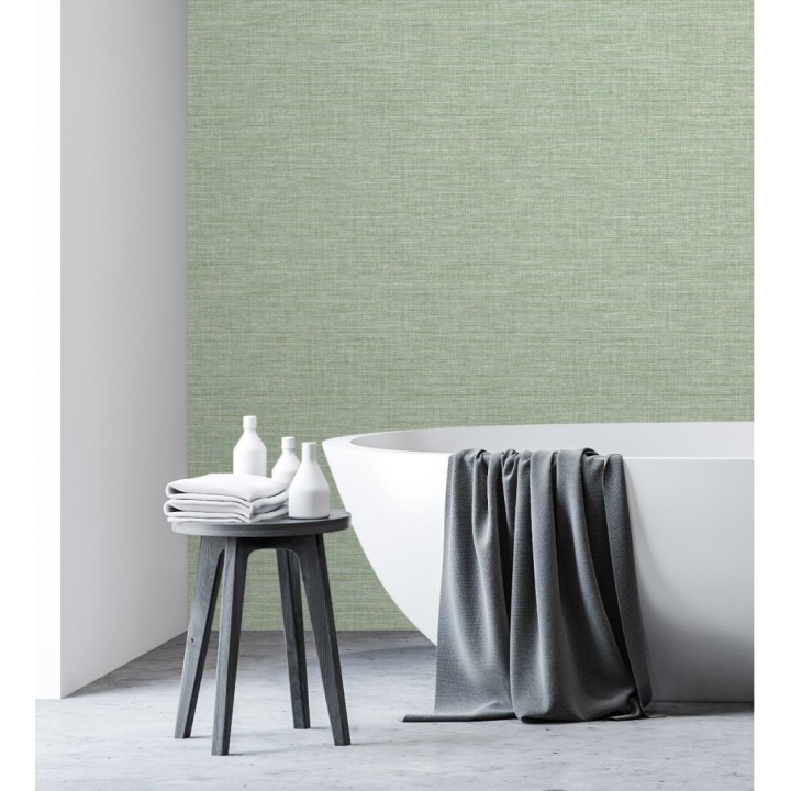 Papel pintado efecto fibra vegetal tejida y teñida con textura - Soho Fabric 682339