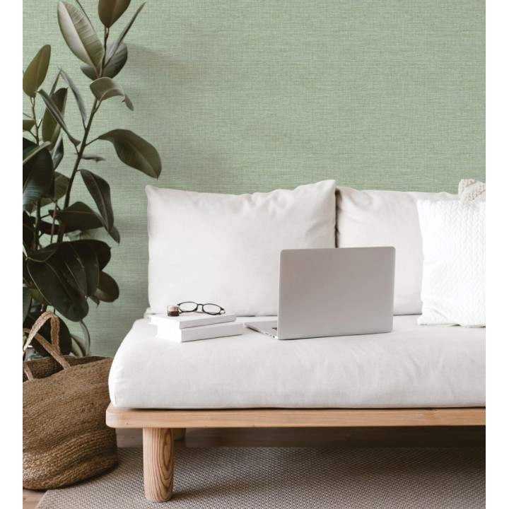 Papel pintado efecto fibra vegetal tejida y teñida con textura - Soho Fabric 682339