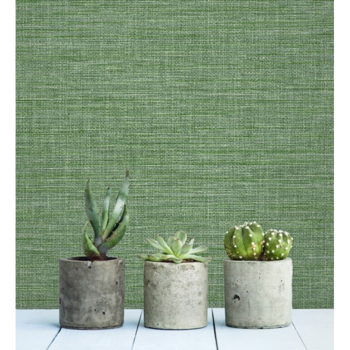 Papel pintado efecto fibra vegetal tejida y teñida con textura - Soho Fabric 682340
