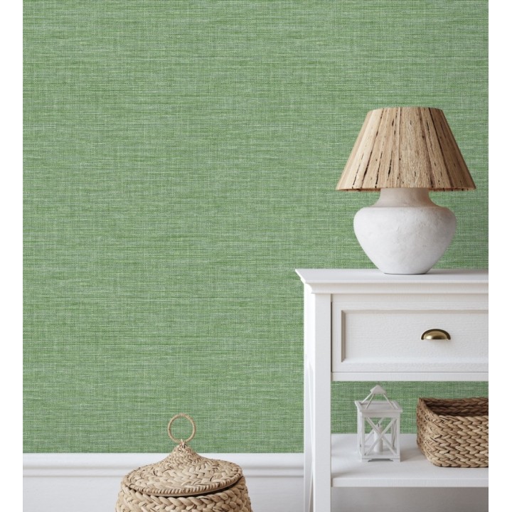 Papel pintado efecto fibra vegetal tejida y teñida con textura - Soho Fabric 682340