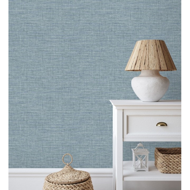 Papel pintado efecto fibra vegetal tejida y teñida con textura - Soho Fabric 682341