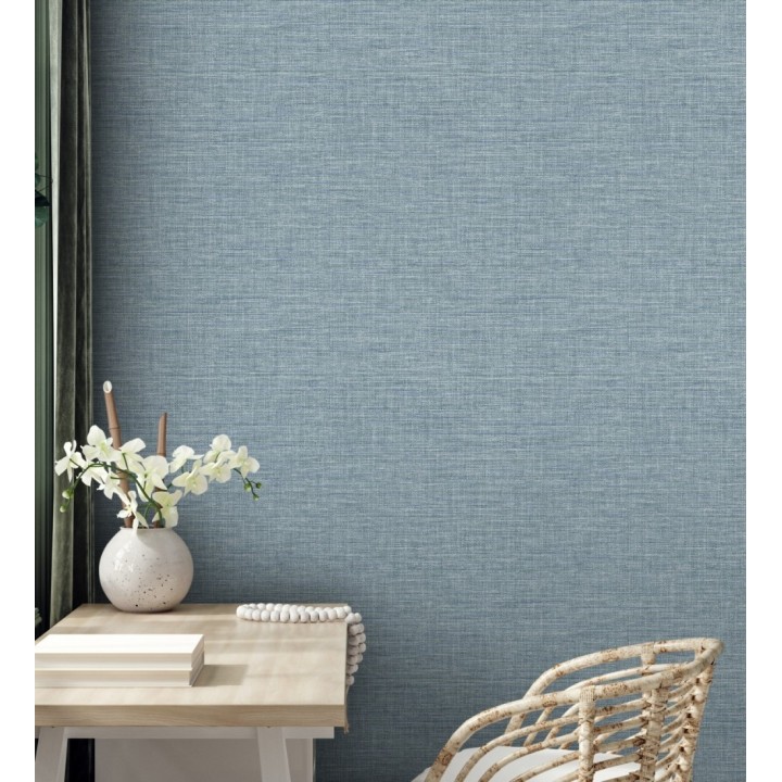 Papel pintado efecto fibra vegetal tejida y teñida con textura - Soho Fabric 682341