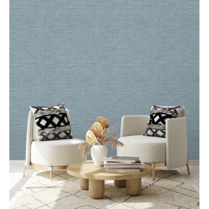 Papel pintado efecto fibra vegetal tejida y teñida con textura - Soho Fabric 682341