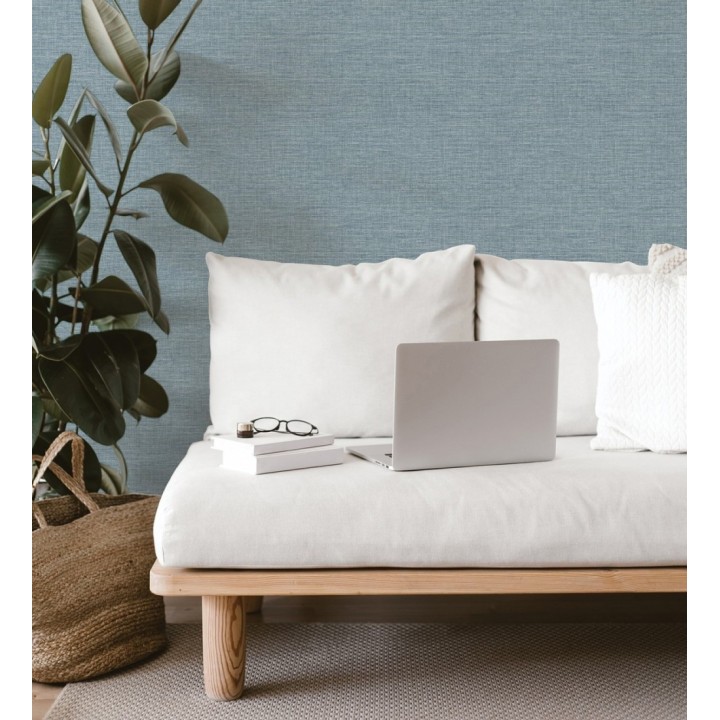 Papel pintado efecto fibra vegetal tejida y teñida con textura - Soho Fabric 682341