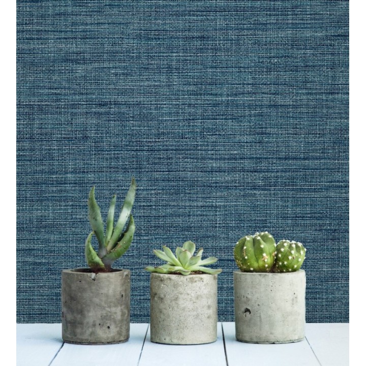 Papel pintado efecto fibra vegetal tejida y teñida con textura - Soho Fabric 682342