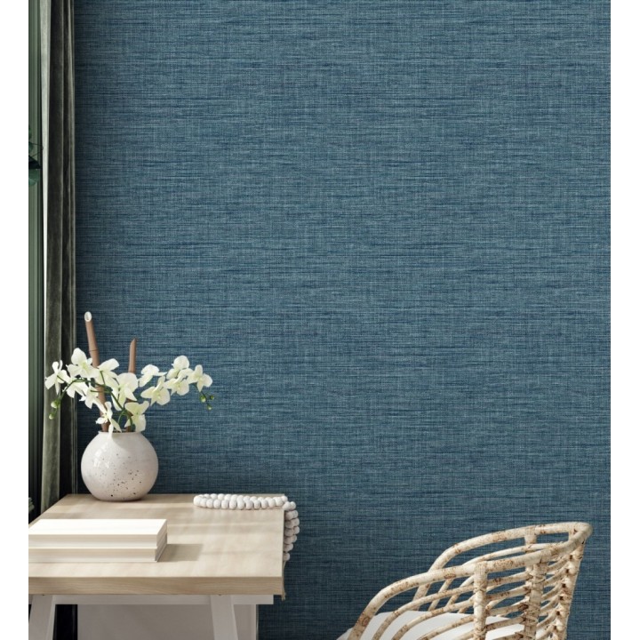 Papel pintado efecto fibra vegetal tejida y teñida con textura - Soho Fabric 682342