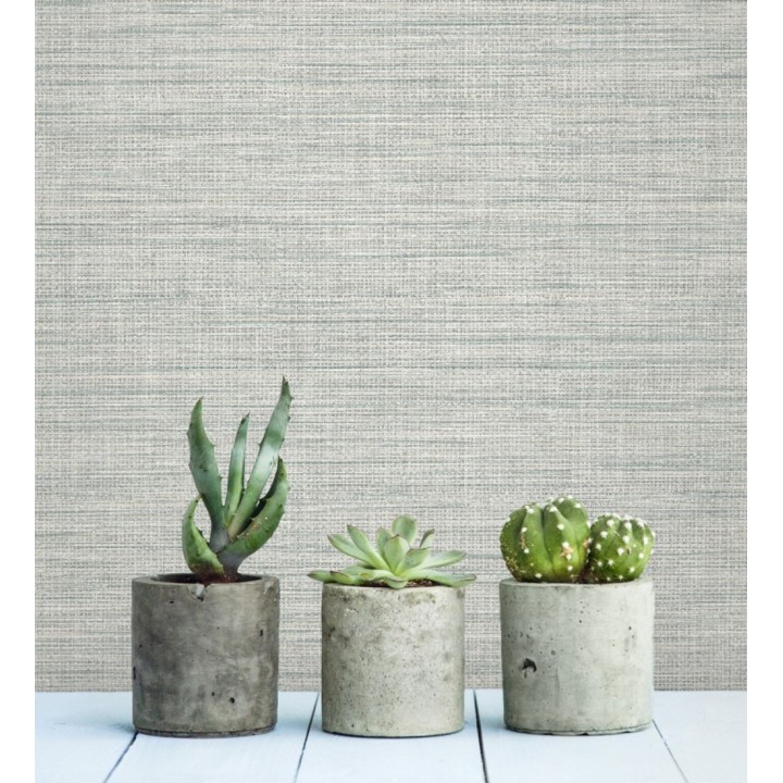Papel pintado efecto fibra vegetal tejida y teñida con textura - Soho Fabric 682343