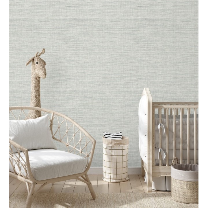 Papel pintado efecto fibra vegetal tejida y teñida con textura - Soho Fabric 682343