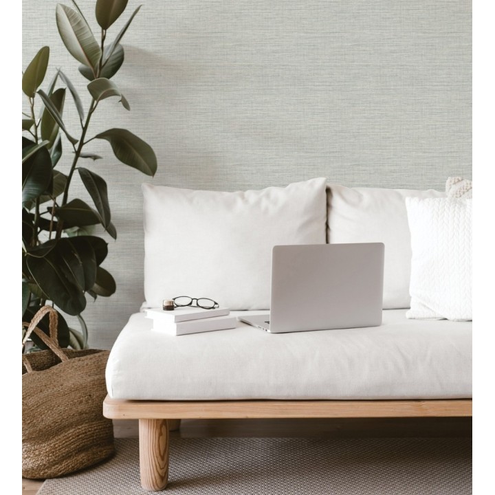 Papel pintado efecto fibra vegetal tejida y teñida con textura - Soho Fabric 682343