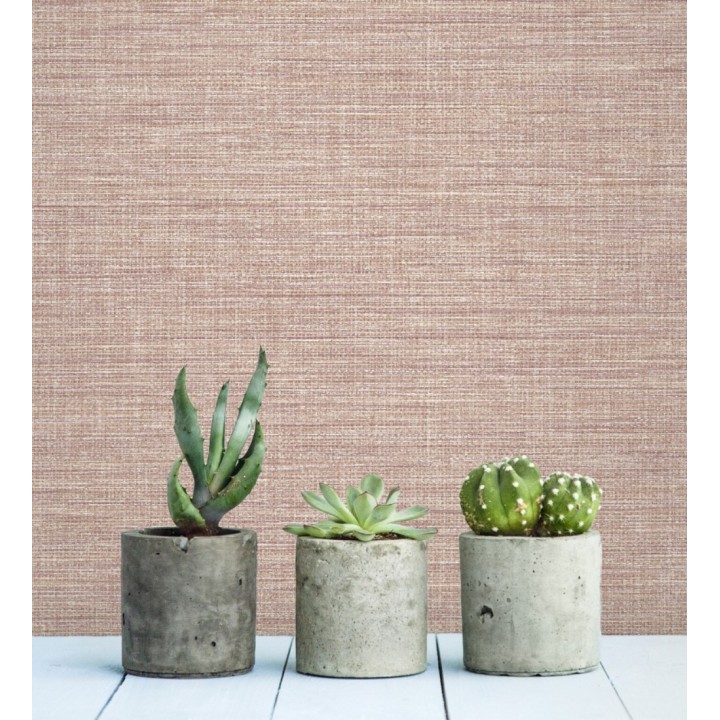 Papel pintado efecto fibra vegetal tejida y teñida con textura - Soho Fabric 682346