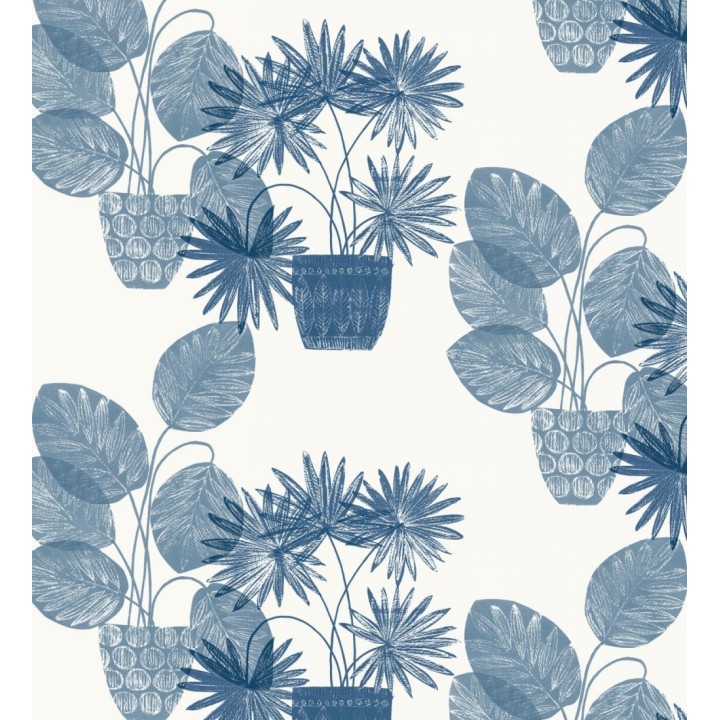 Papel pintado de macetas de hojas de palma azul - Imena Pots 682352