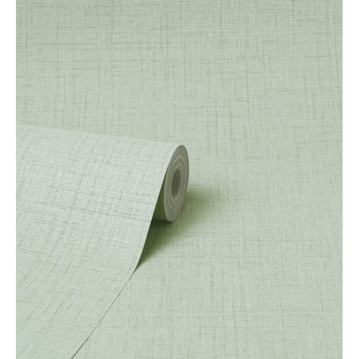 Papel pintado efecto lino fondo verde textura en relieve blando - Neville Texture 682371