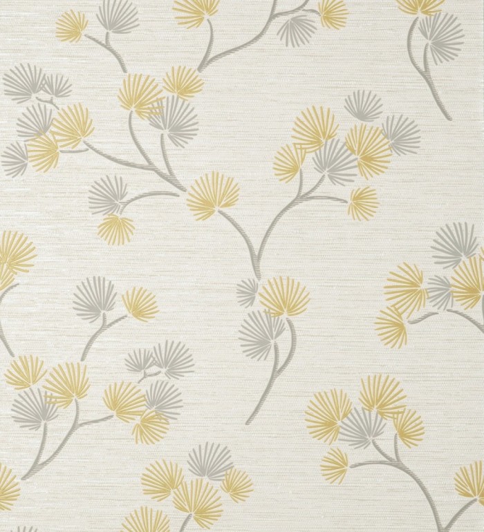 Papel pintado de flores japonesas amarillas - Evolet Garden 682374