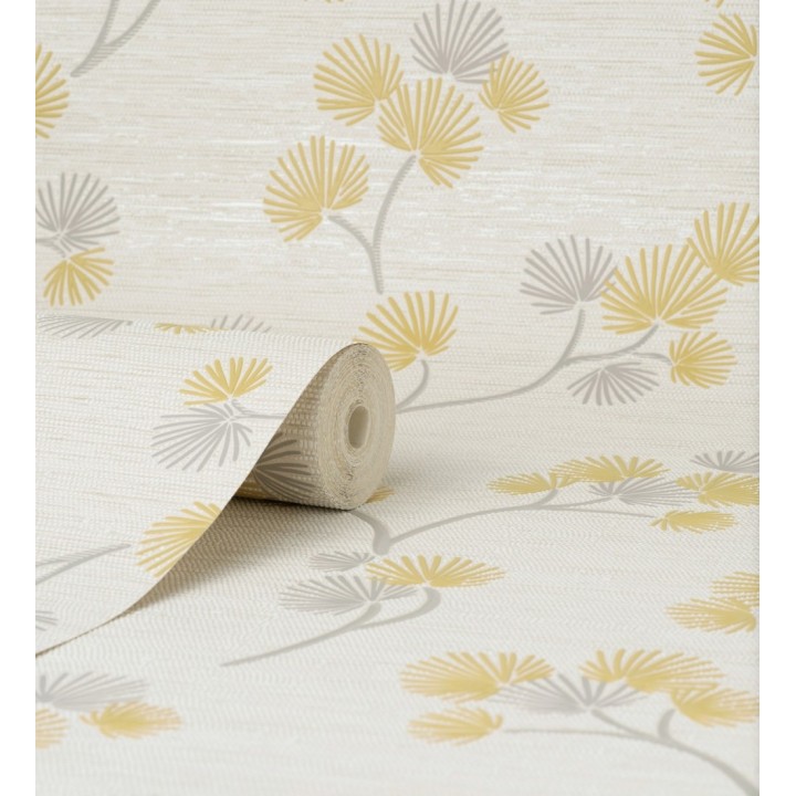 Papel pintado de flores japonesas amarillas - Evolet Garden 682374