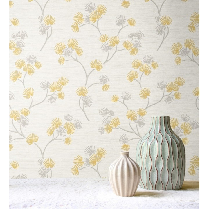 Papel pintado de flores japonesas amarillas - Evolet Garden 682374