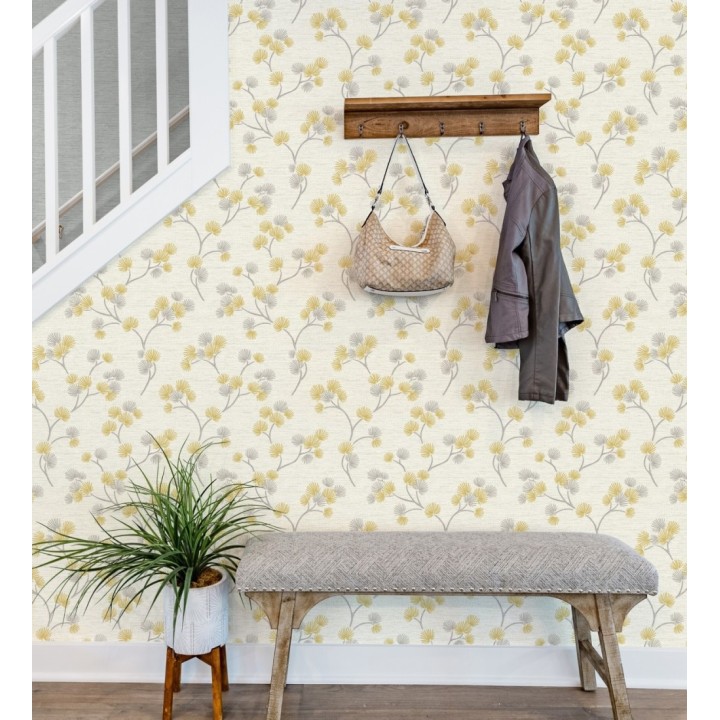 Papel pintado de flores japonesas amarillas - Evolet Garden 682374