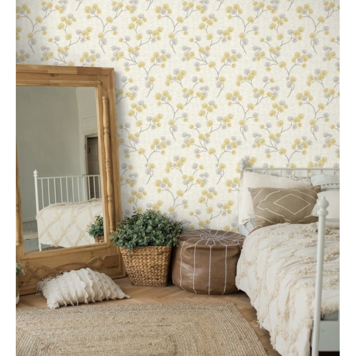 Papel pintado de flores japonesas amarillas - Evolet Garden 682374