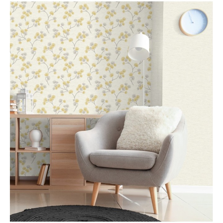 Papel pintado de flores japonesas amarillas - Evolet Garden 682374