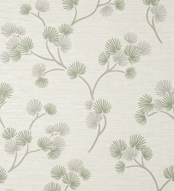 Papel pintado de flores japonesas verdes - Evolet Garden 682375