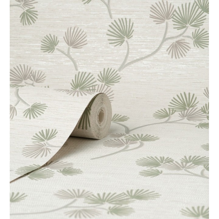 Papel pintado de flores japonesas verdes - Evolet Garden 682375