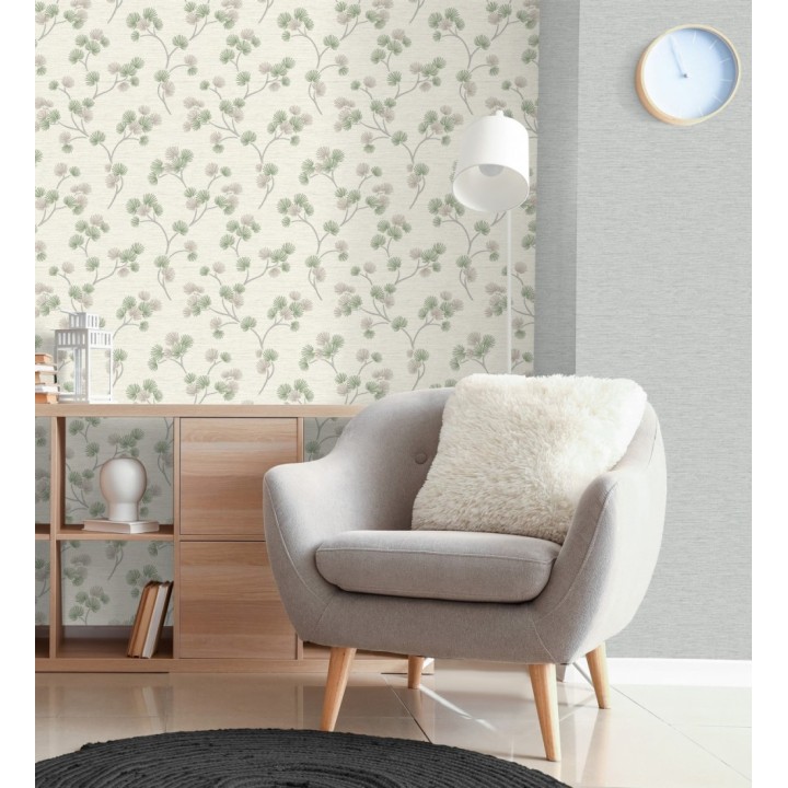 Papel pintado de flores japonesas verdes - Evolet Garden 682375